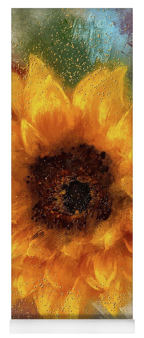Flower Yoga Mat featuring the digital art Sweet Sweet Summer Sunflower by Lois Bryan