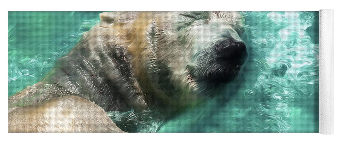 2019 Yoga Mat featuring the photograph Swimming Bear by Wade Brooks