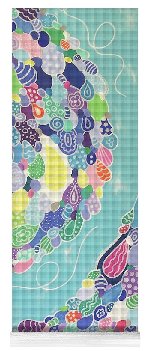 Pattern Art Yoga Mat featuring the painting Swirling Medley by Beth Ann Scott