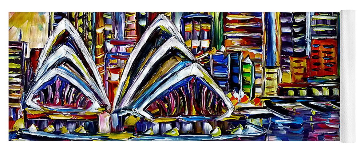 Sydney Opera House Yoga Mat featuring the painting Sydney by Mirek Kuzniar