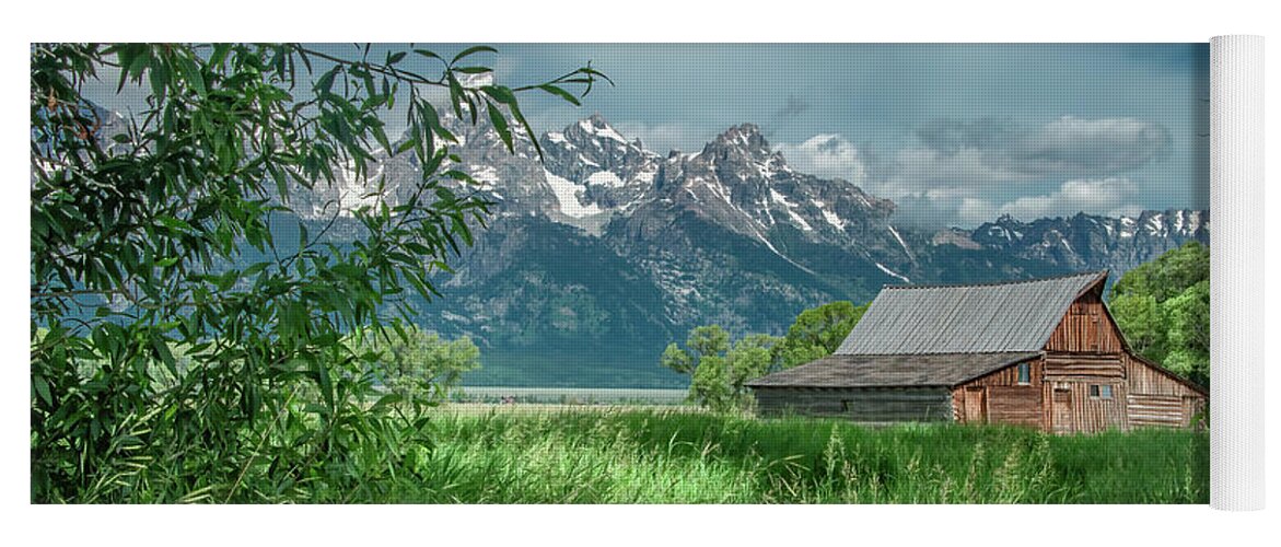 Barn Yoga Mat featuring the photograph T A Moulton Barn, Grand Tetons by Marcy Wielfaert