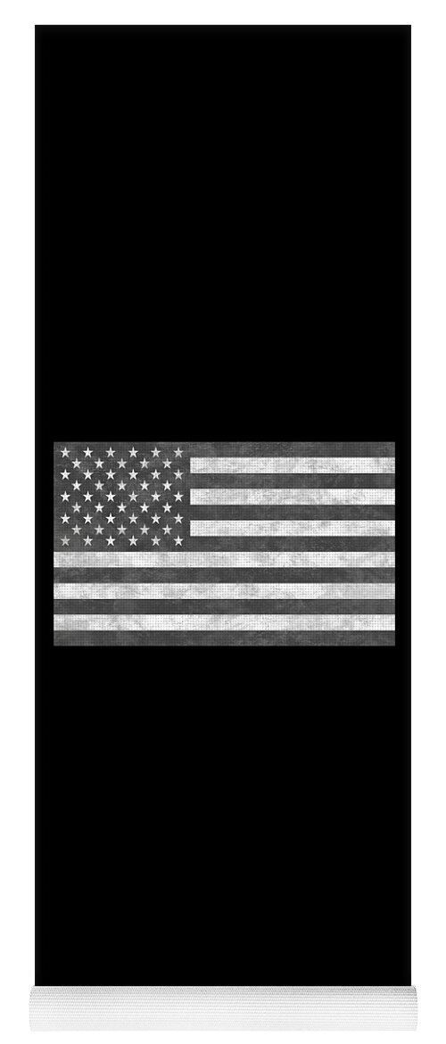 Funny Yoga Mat featuring the digital art Tactical USA Flag Retro by Flippin Sweet Gear