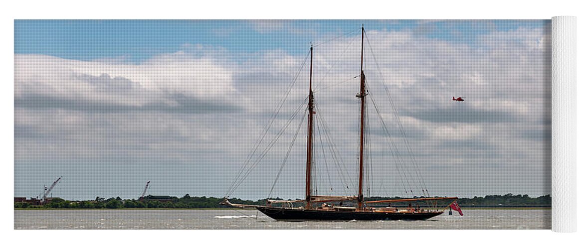 Sailboat Yoga Mat featuring the photograph Tall Ship Sailing - Charleston by Dale Powell
