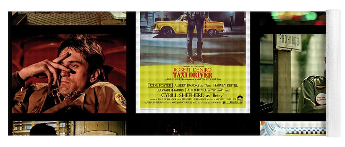 Taxi Driver Movie Scene on Black Yoga Mat by KulturArts Studio - Pixels