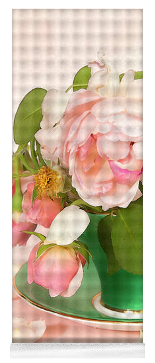 Roses Yoga Mat featuring the photograph Tea Rose by Theresa Tahara