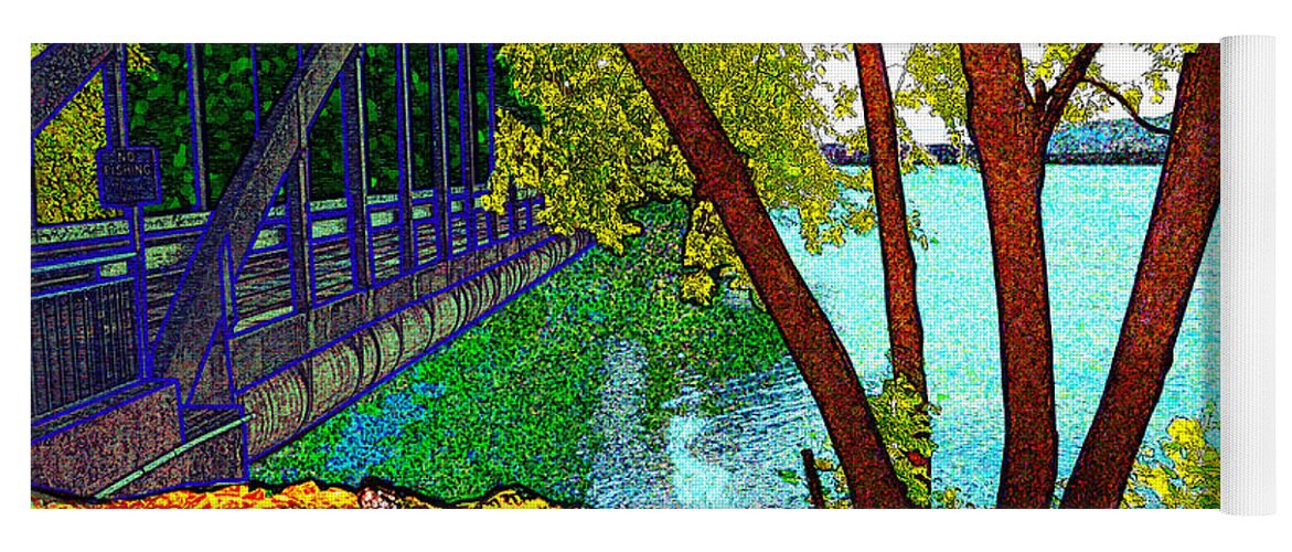 Chattanooga Yoga Mat featuring the digital art Tennessee River Walk by Rod Whyte