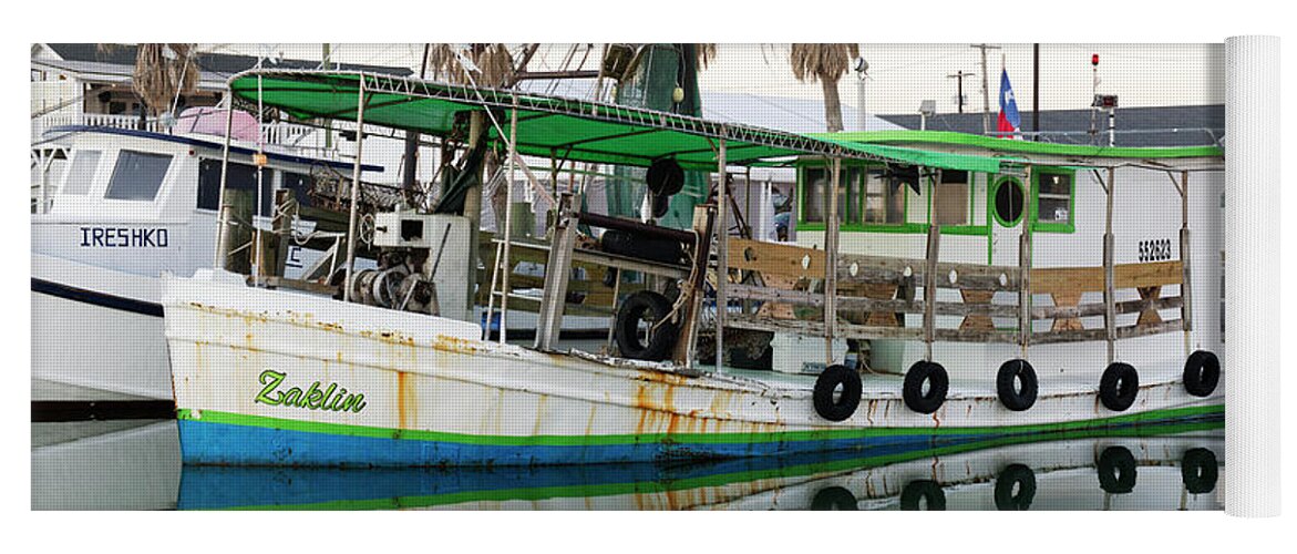 Oyster Boat Yoga Mat featuring the photograph Texas Oyster Boat by Ty Husak