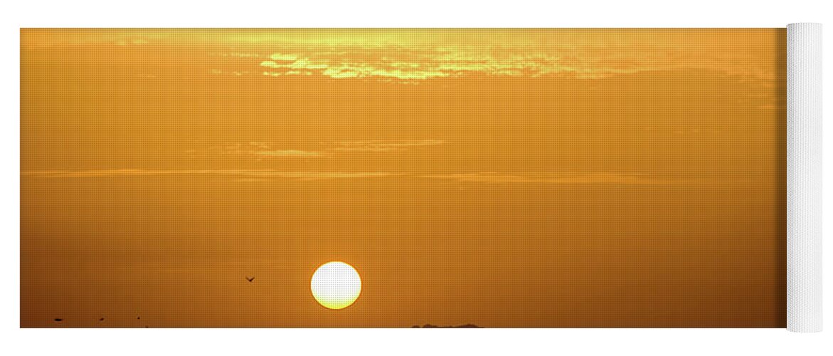 Sunset Yoga Mat featuring the photograph Texture like Sun by Gary Browne