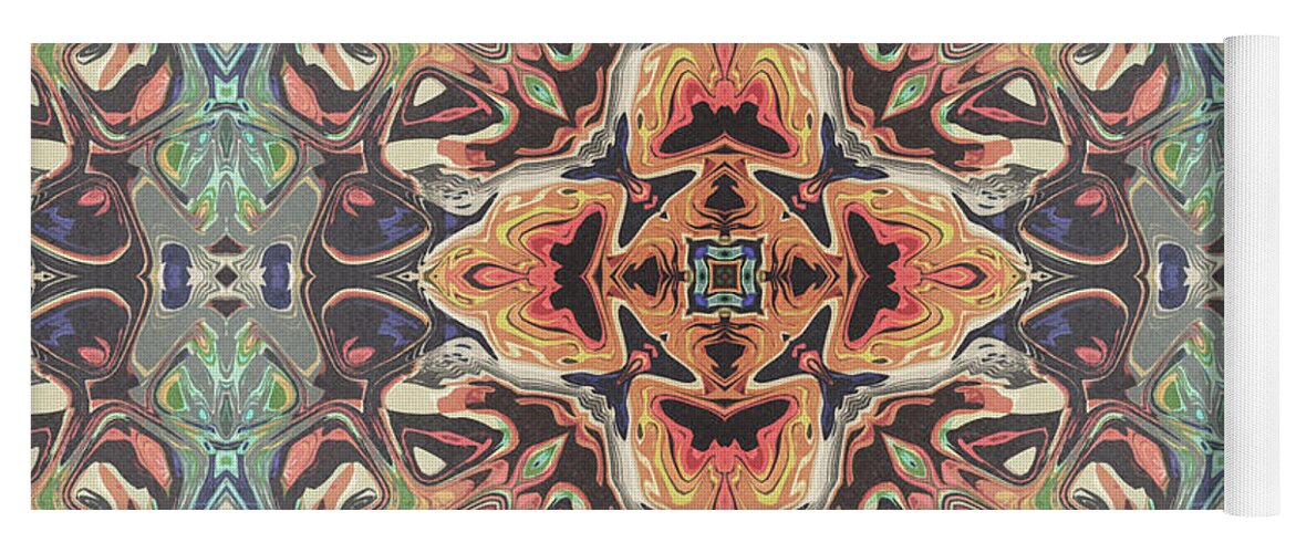 Texture Yoga Mat featuring the digital art Textured Mandala by Phil Perkins