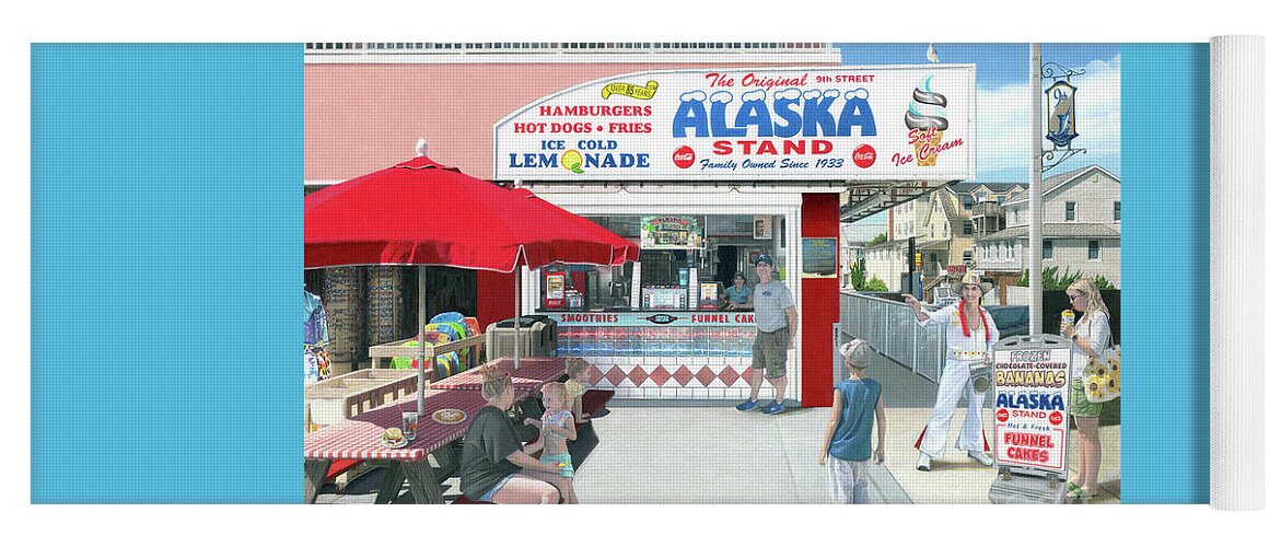 Alaska Stand Yoga Mat featuring the drawing The Alaska Stand OCMD by Albert Puskaric