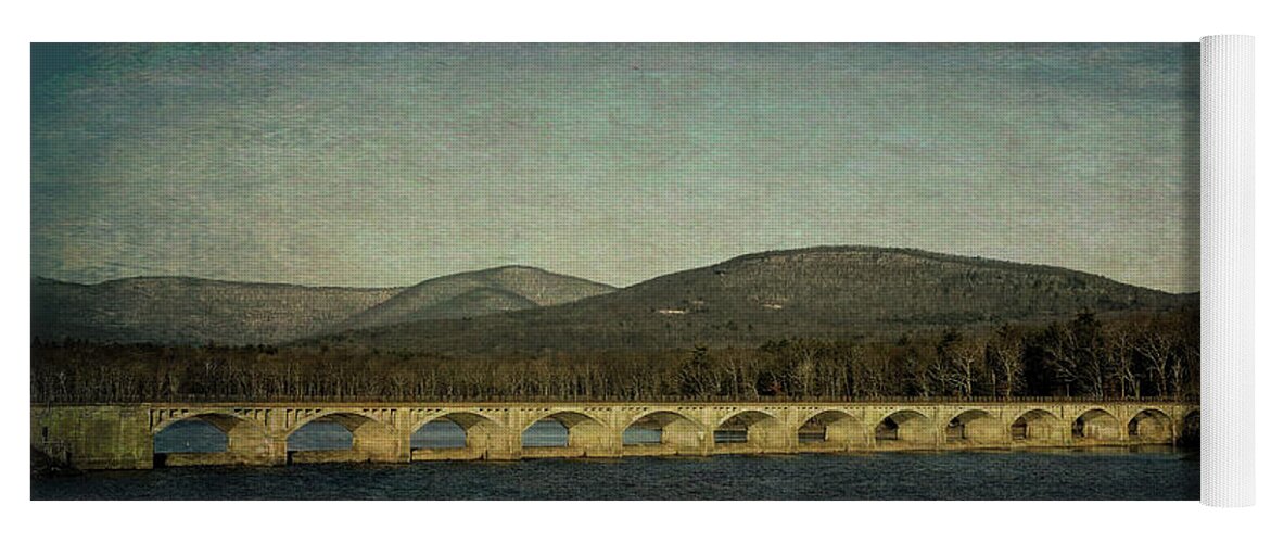 Bridge Yoga Mat featuring the photograph The Ashokan Reservoir by Nancy De Flon