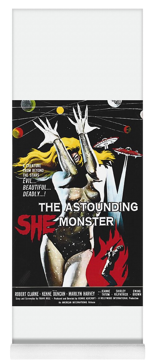 Sci-fi Yoga Mat featuring the photograph The Astounding She Monster by Steve Kearns
