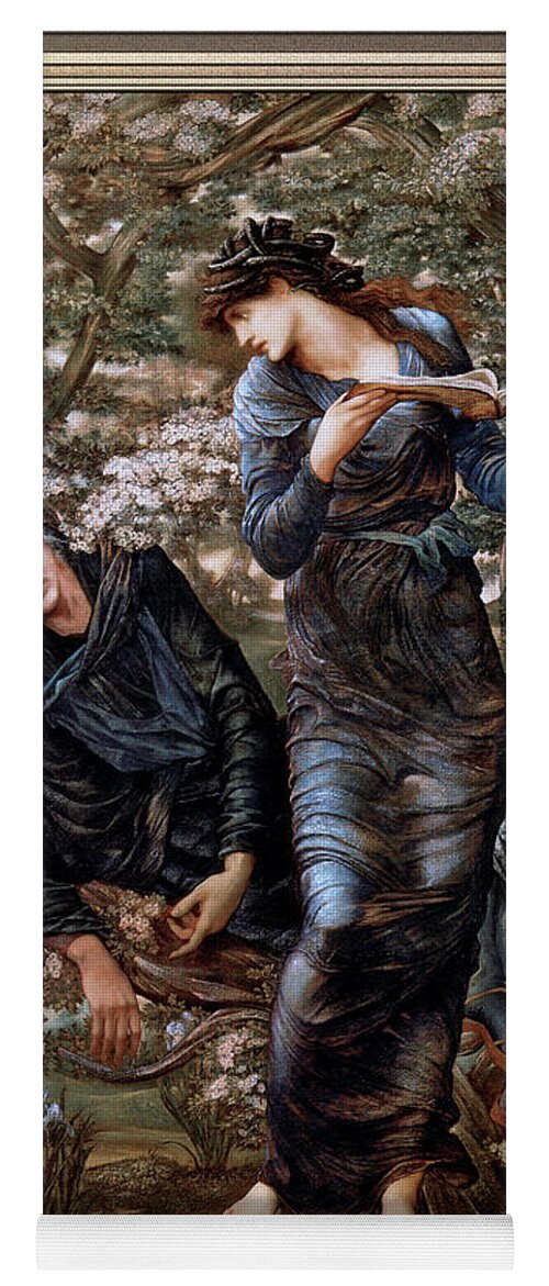 The Beguiling Of Merlin Yoga Mat featuring the painting The Beguiling of Merlin by Edward Burne-Jones by Rolando Burbon