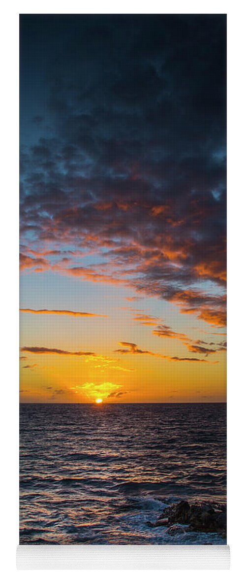 Hawaii Yoga Mat featuring the photograph The Big Island Sunset by Bill Cubitt