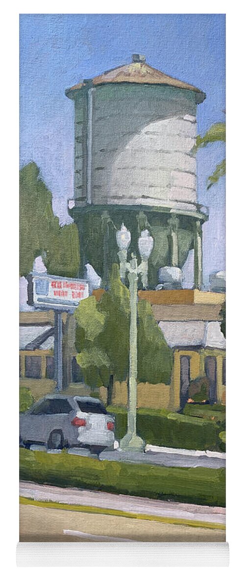 North Park Yoga Mat featuring the painting The Chicken Pie Shop, San Diego by Paul Strahm
