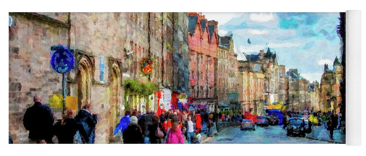 City Of Edinburgh Yoga Mat featuring the digital art The City of Edinburgh by SnapHappy Photos