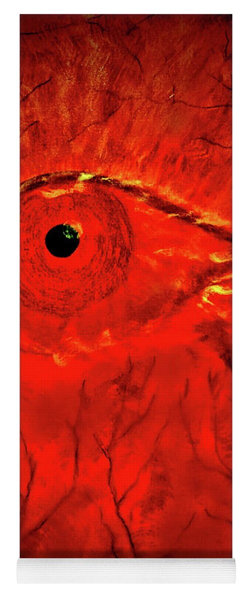 Eye Yoga Mat featuring the painting The Eye Of War by Anna Adams