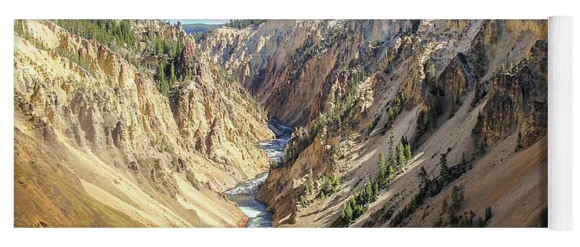 Yellowstone Yoga Mat featuring the photograph The Grand Canyon of Yellowstone by Robert Carter