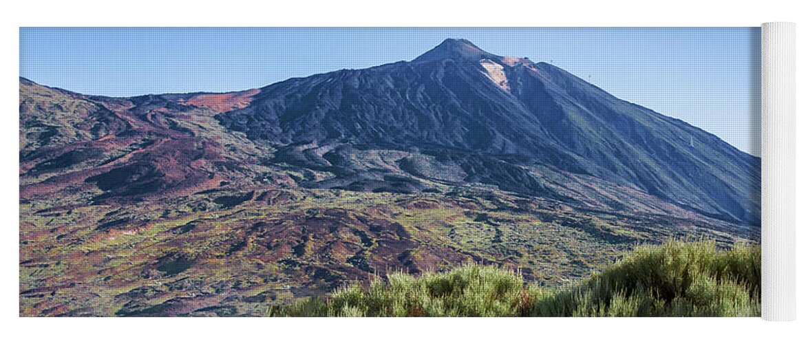 Mountains Yoga Mat featuring the photograph Green side of Mount Teide by Sun Travels