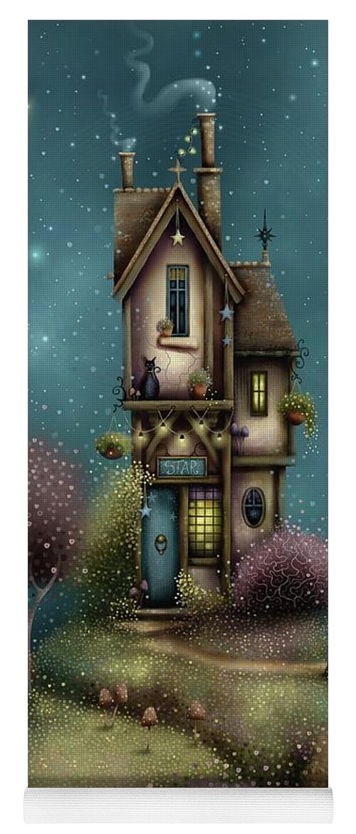 Magic House Yoga Mat featuring the painting The House of a Thousand Stars by Joe Gilronan