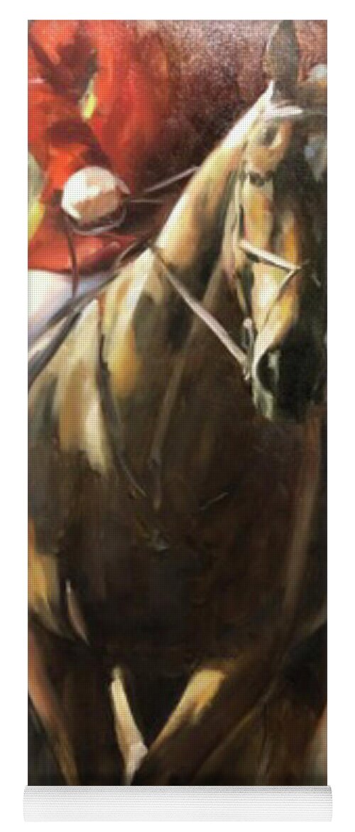 Horse Yoga Mat featuring the painting The hunt master by Susan Bradbury
