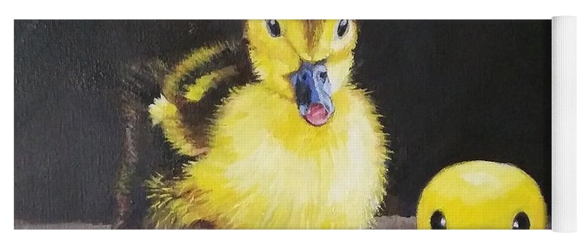 Duck Yoga Mat featuring the painting The Imposter by Jean Cormier