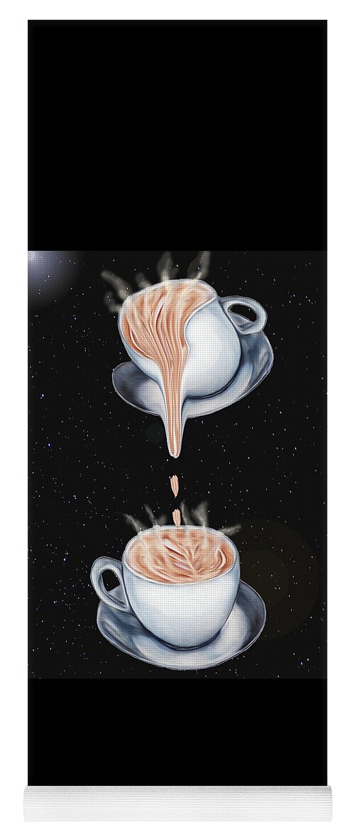 Digital Yoga Mat featuring the digital art The Latte' Milky Way by Ronald Mills