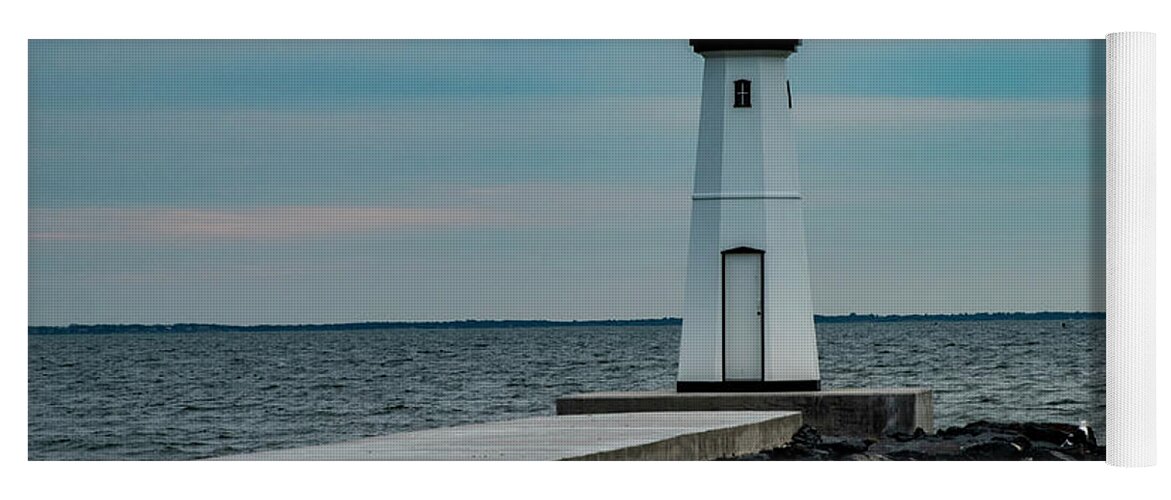 Jetty Yoga Mat featuring the photograph The Little Lighthouse by Cathy Kovarik