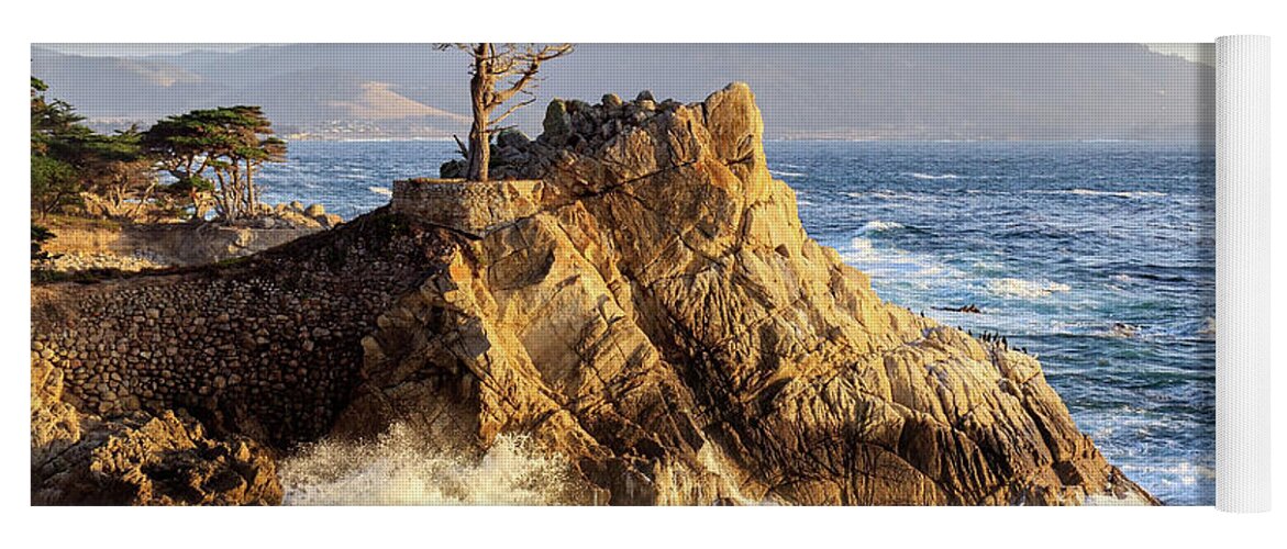 Ngc Yoga Mat featuring the photograph The Lone Cypress by Robert Carter