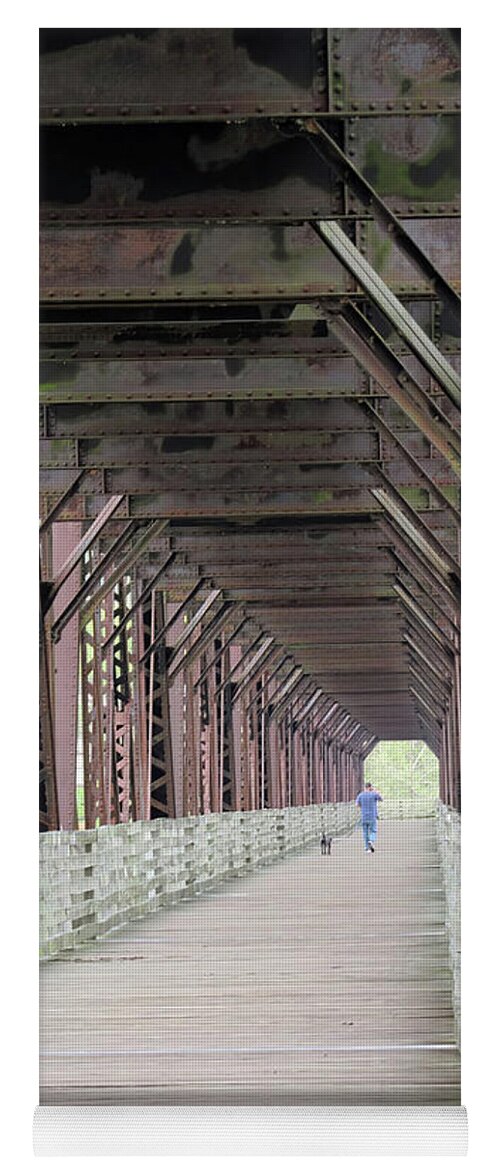 Bridge Yoga Mat featuring the photograph The Long Walk to Nowhere by Roberta Byram