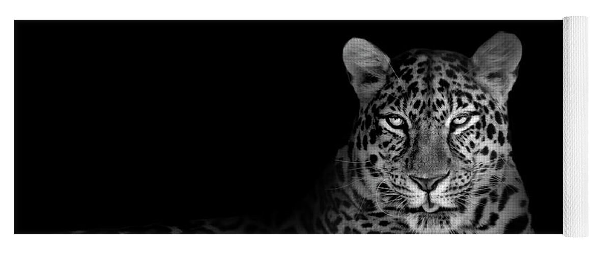 Background Yoga Mat featuring the photograph The Majestic Leopard by Mark Andrew Thomas