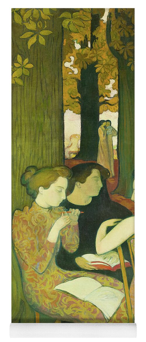 Maurice Denis Yoga Mat featuring the painting The Muses by Maurice Denis