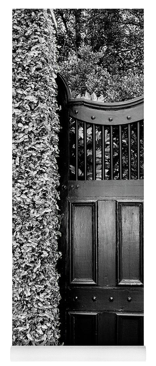Charleston Yoga Mat featuring the photograph THE NEIGHBOURHOODS GATE Charleston SC by William Dey