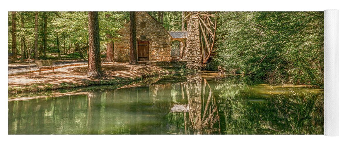 Berry College Yoga Mat featuring the photograph The Old Mill at Berry College by Marcy Wielfaert