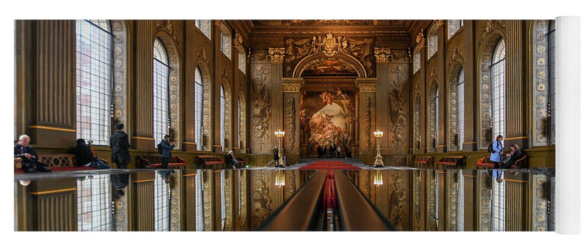 Painted Hall Yoga Mat featuring the photograph The Painted Hall in Greenwich by Andrew Lalchan