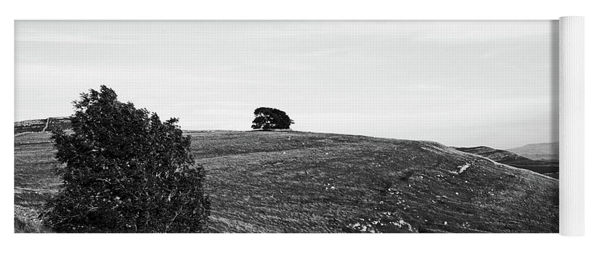 Pennines. Cumbria. England. United Kingdom. Tebay. Landscape; Black And White. Countryside. Yoga Mat featuring the photograph The Peninnes Above Orton Cumbria by Lachlan Main