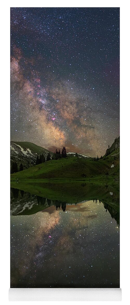 Mountains Yoga Mat featuring the photograph The Perfect Mirror by Ralf Rohner