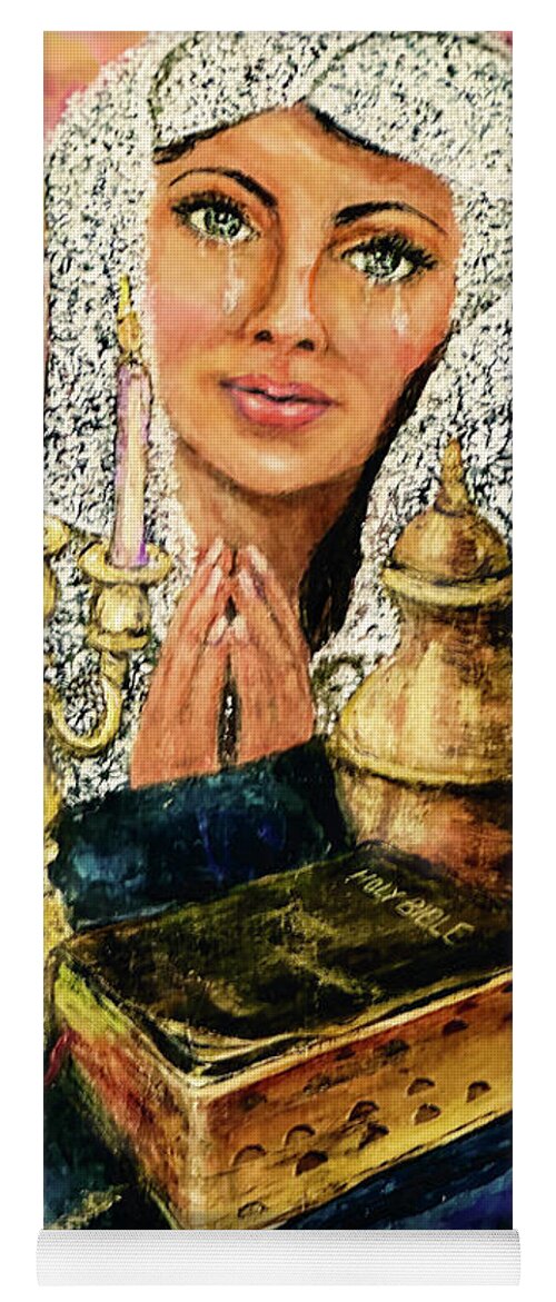 Prayer Yoga Mat featuring the painting A Prayer by Bonnie Marie