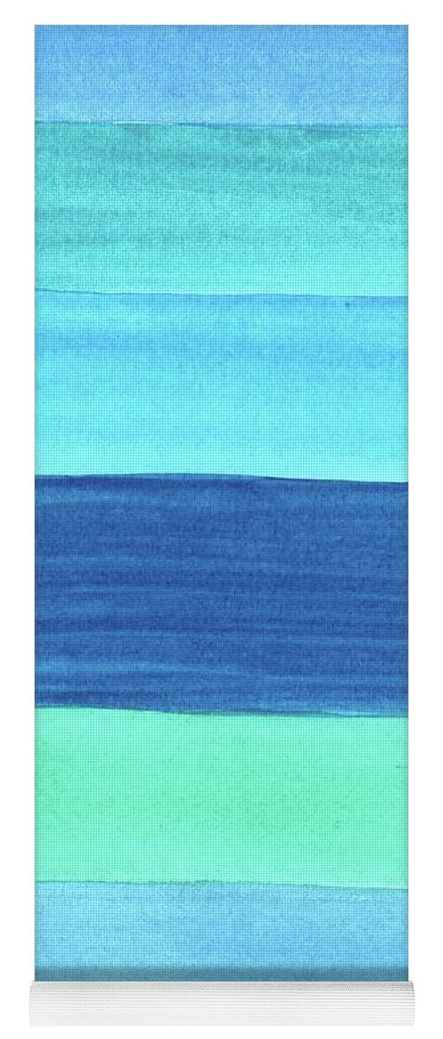 Abstract Ocean Yoga Mat featuring the painting The Seven Seas by Donna Mibus