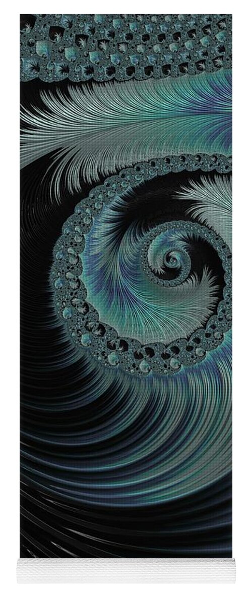 Fractal Yoga Mat featuring the digital art The Spiral #2 by Mary Ann Benoit
