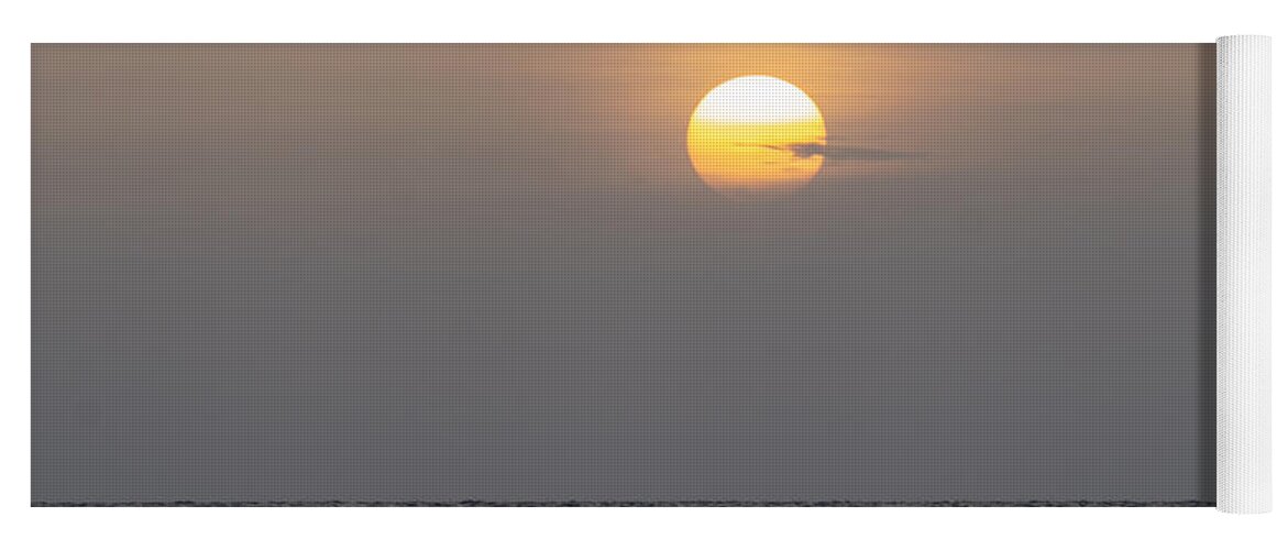 Sunset Yoga Mat featuring the photograph The Sunset Through the Sahara Dust Plume Off the Florida Gulf Coast by L Bosco