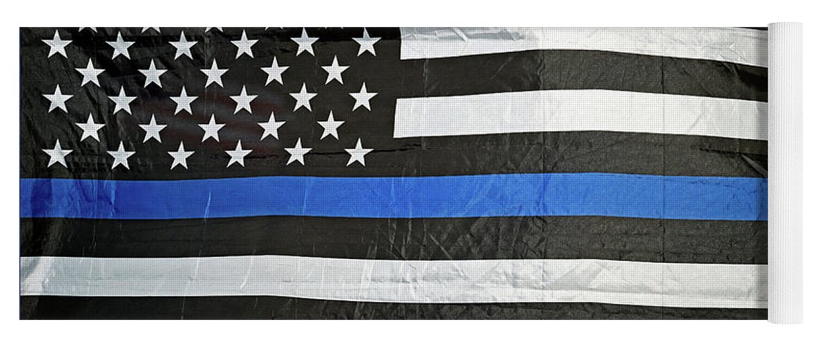 Blue Line Yoga Mat featuring the photograph The Thin Blue Line by Bob Hislop