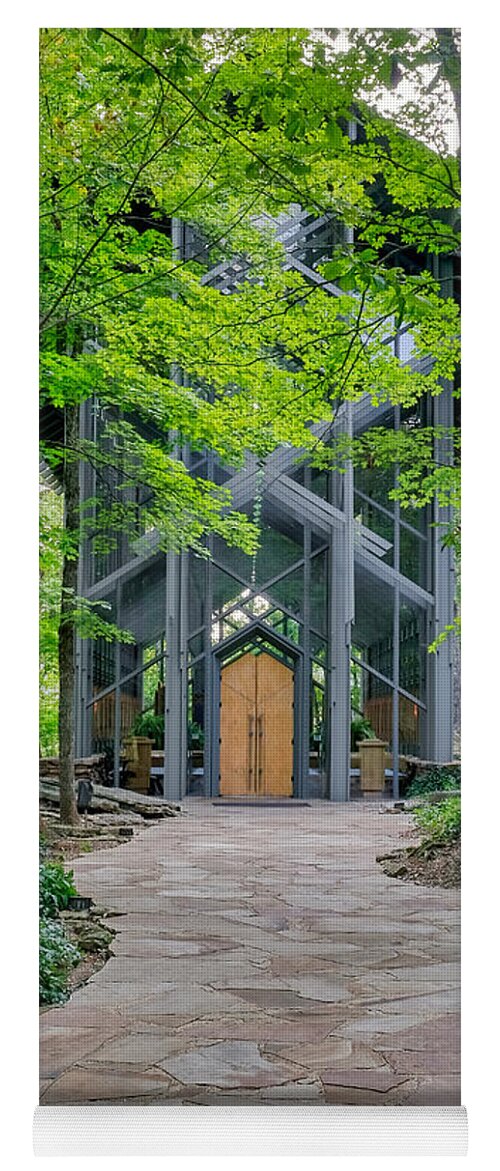 The Thorncrown Chapel In Eureka Springs Arkansas Yoga Mat featuring the photograph The Thorncrown Chapel Eureka Springs Arkansas by Robert Bellomy