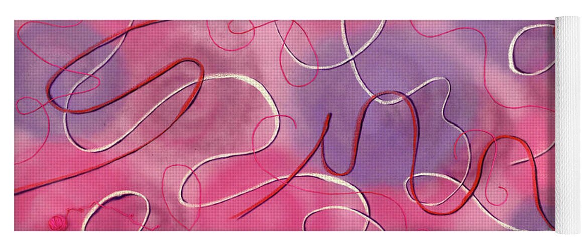Spray Paint Yoga Mat featuring the mixed media The Unraveling by Wendy Golden