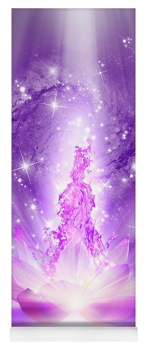 Endre Yoga Mat featuring the digital art The Violet Flame 2 by Endre Balogh