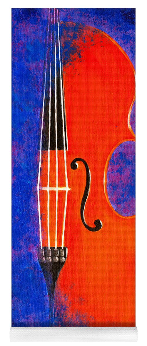 Violin Yoga Mat featuring the painting The Violin Sings At Night by Iryna Goodall