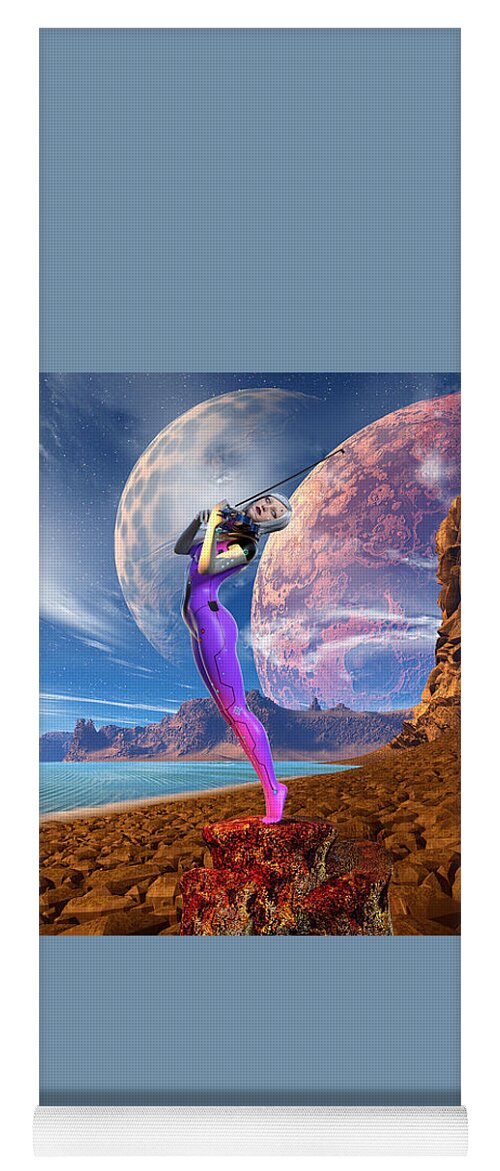Rocky Yoga Mat featuring the digital art The Violinist part two by Richard Hopkinson