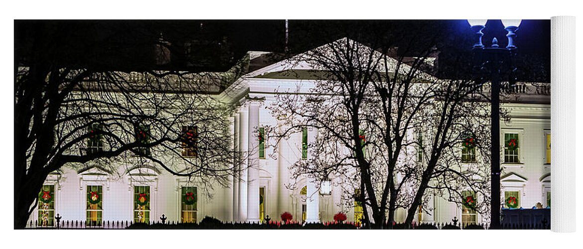The White House Yoga Mat featuring the digital art The White House by SnapHappy Photos