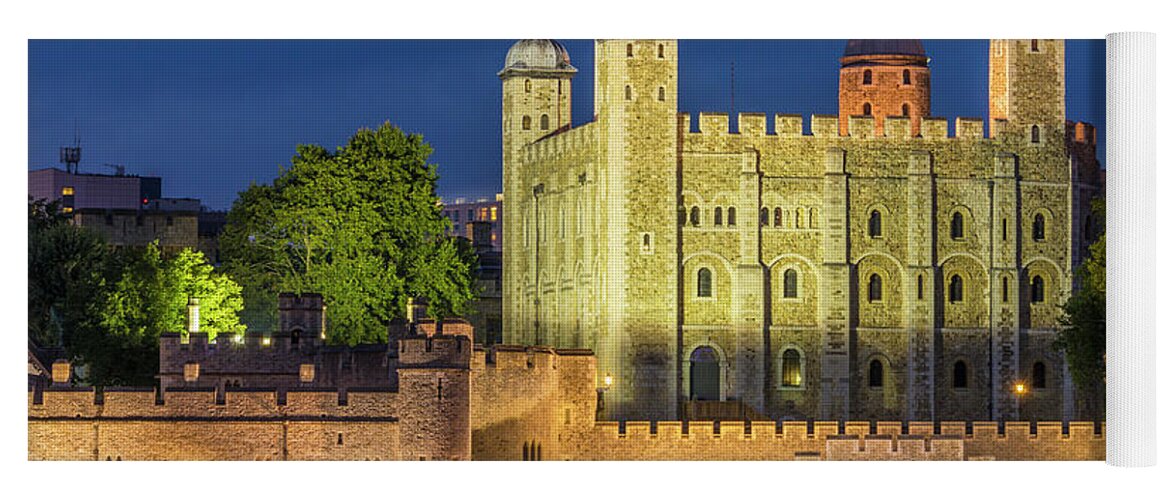 Castle Yoga Mat featuring the photograph The White Tower, Tower of London by Neale And Judith Clark