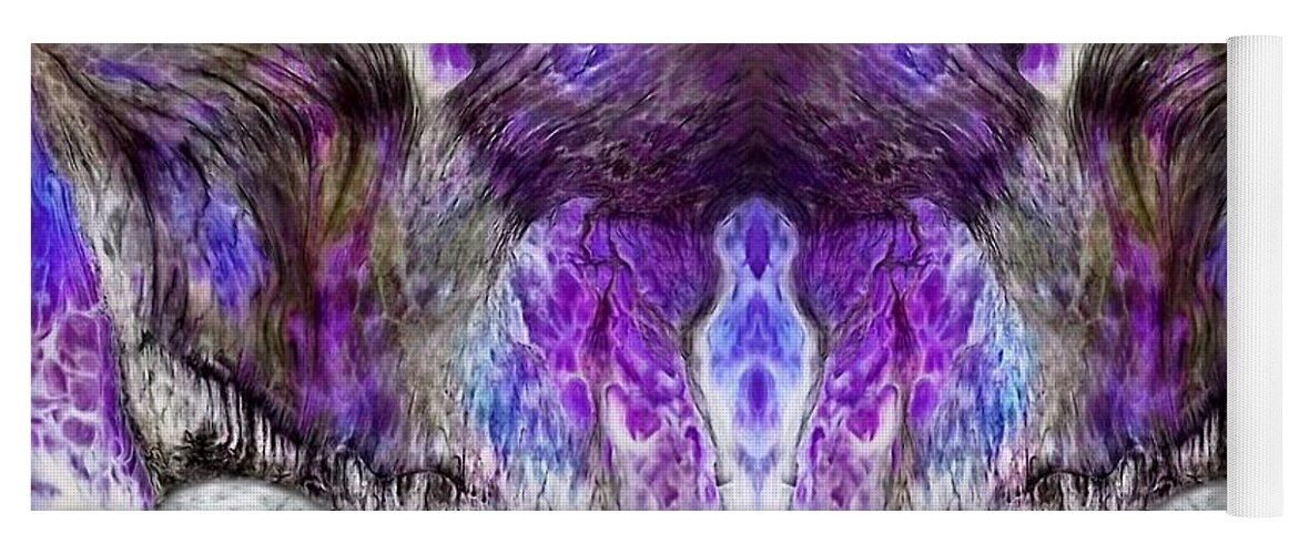 Purple Yoga Mat featuring the digital art The Zoo by David Neace